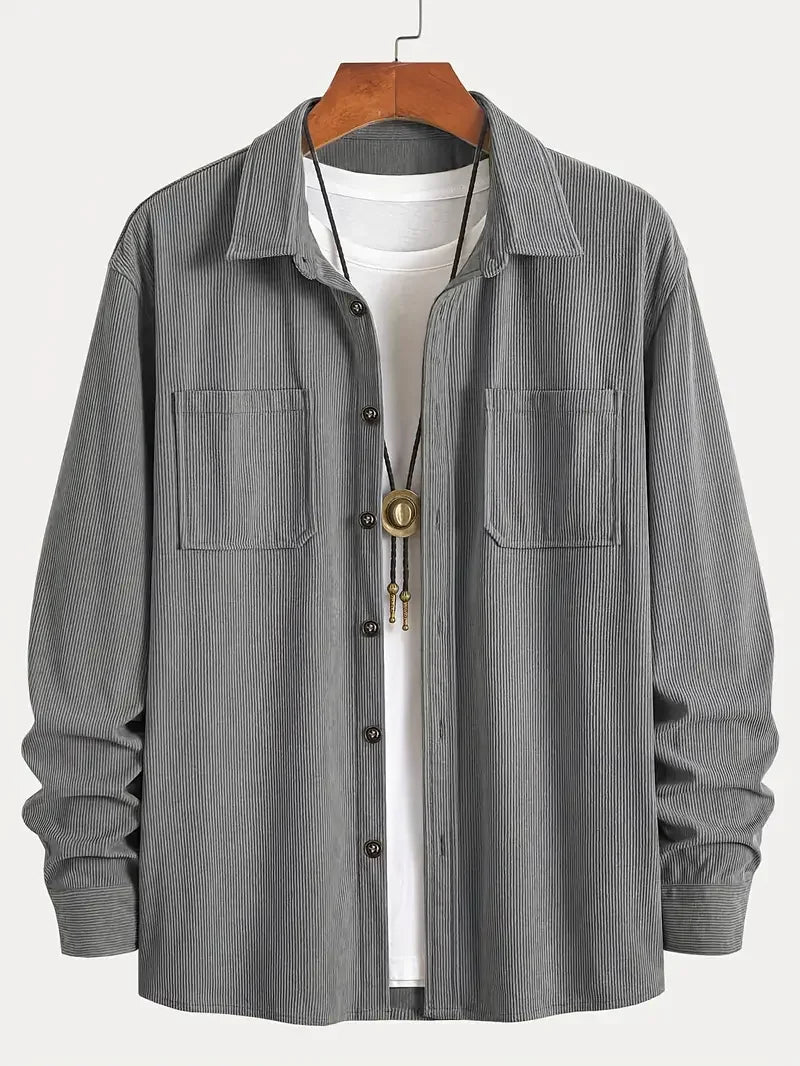 Men’s Stylish Corduroy Shirt – Comfortable Fit Timeless Modern Casual Wear