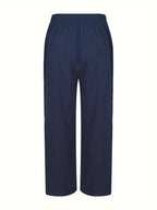 Men’s Linen Trousers – Breathable Lightweight Elastic Waist Casual Elegant Pants