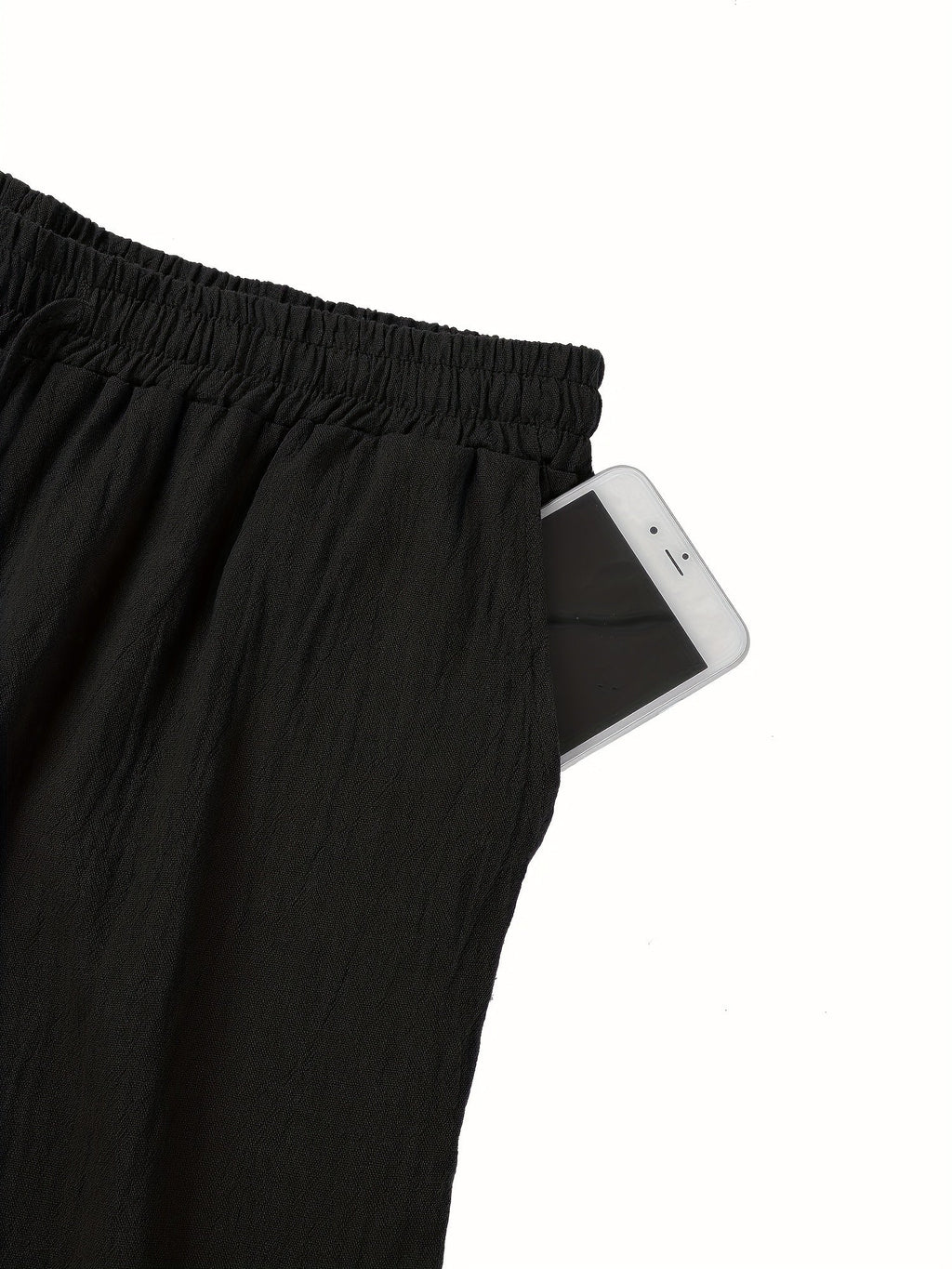 Men’s Linen Trousers – Breathable Lightweight Elastic Waist Casual Elegant Pants