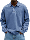Men’s Stylish Vintage Long Sleeve Shirt – Timeless Classic Casual Elegant Top