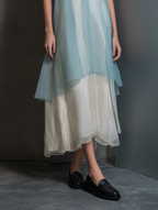 Women’s Minimalist Multi-Layer Strappy Midi Dress – Flowing Elegant Summer Dress