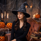 Vintage Witch Hat - Spooky Wizard Costume Hat for Halloween & Cosplay
