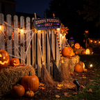 Witch Broom Parking Sign with 3 Wooden Brooms - Hocus Pocus Front Porch Decor