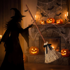 Floating Witch Broom - Magic Levitating Dancing Broomstick Halloween Prop