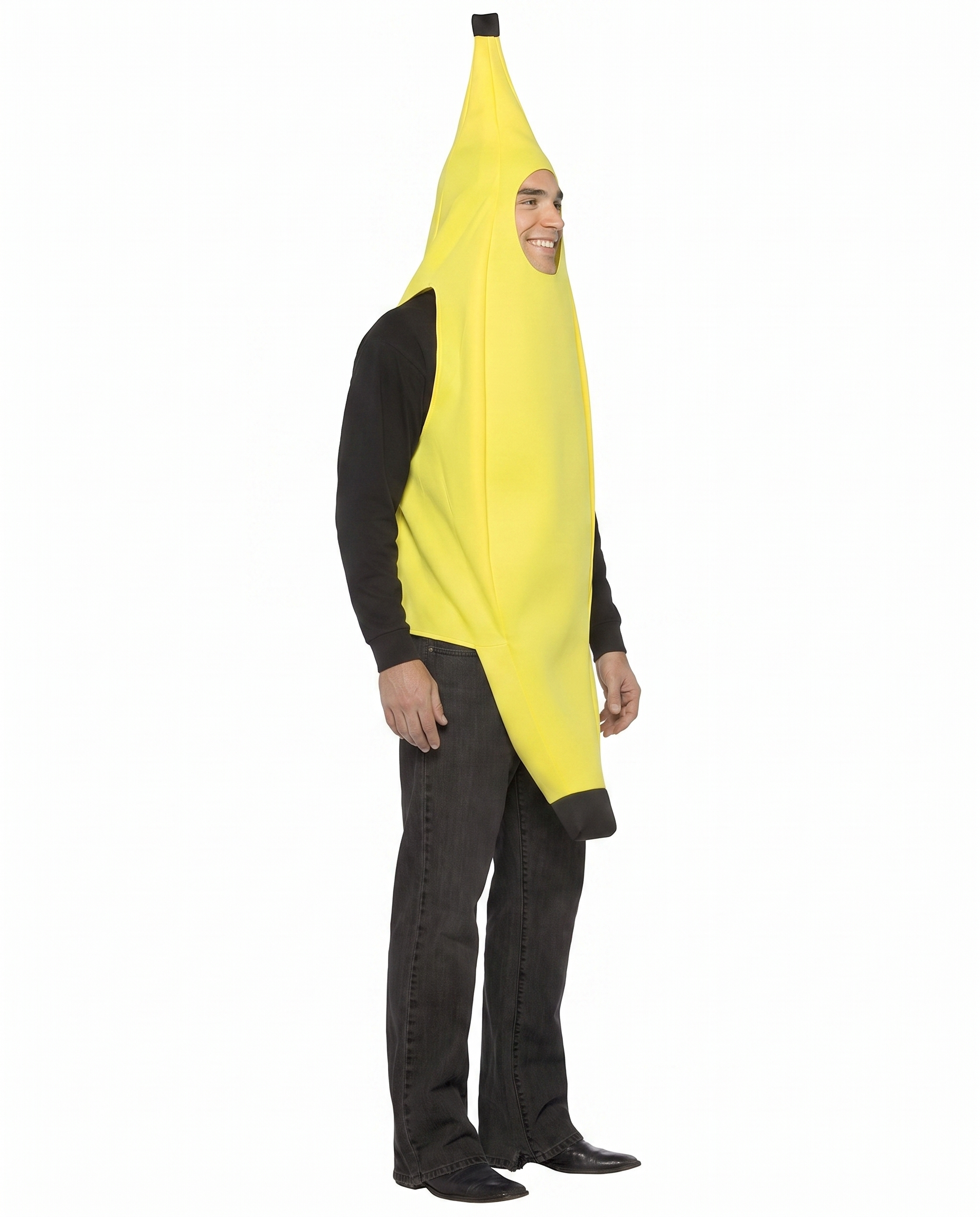 Banana costume side profile view