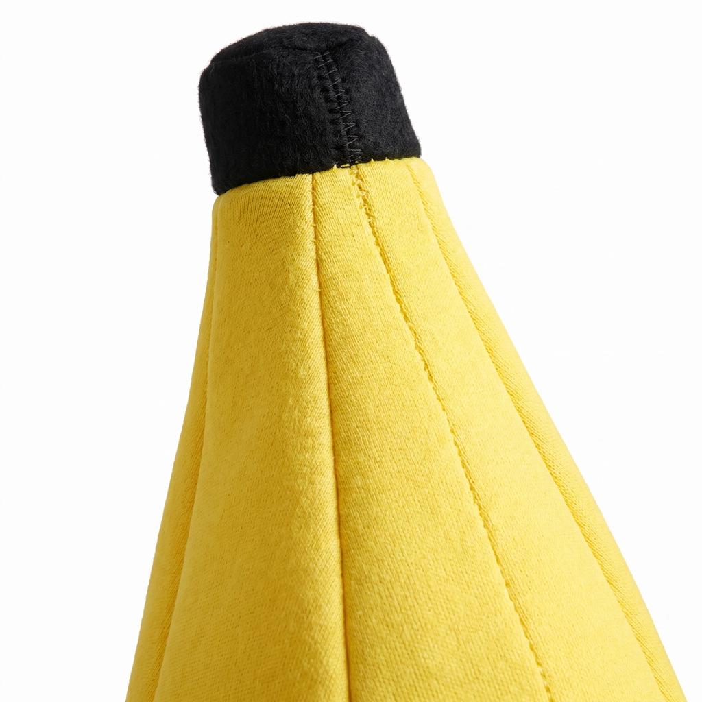 Banana costume fabric and stem detail