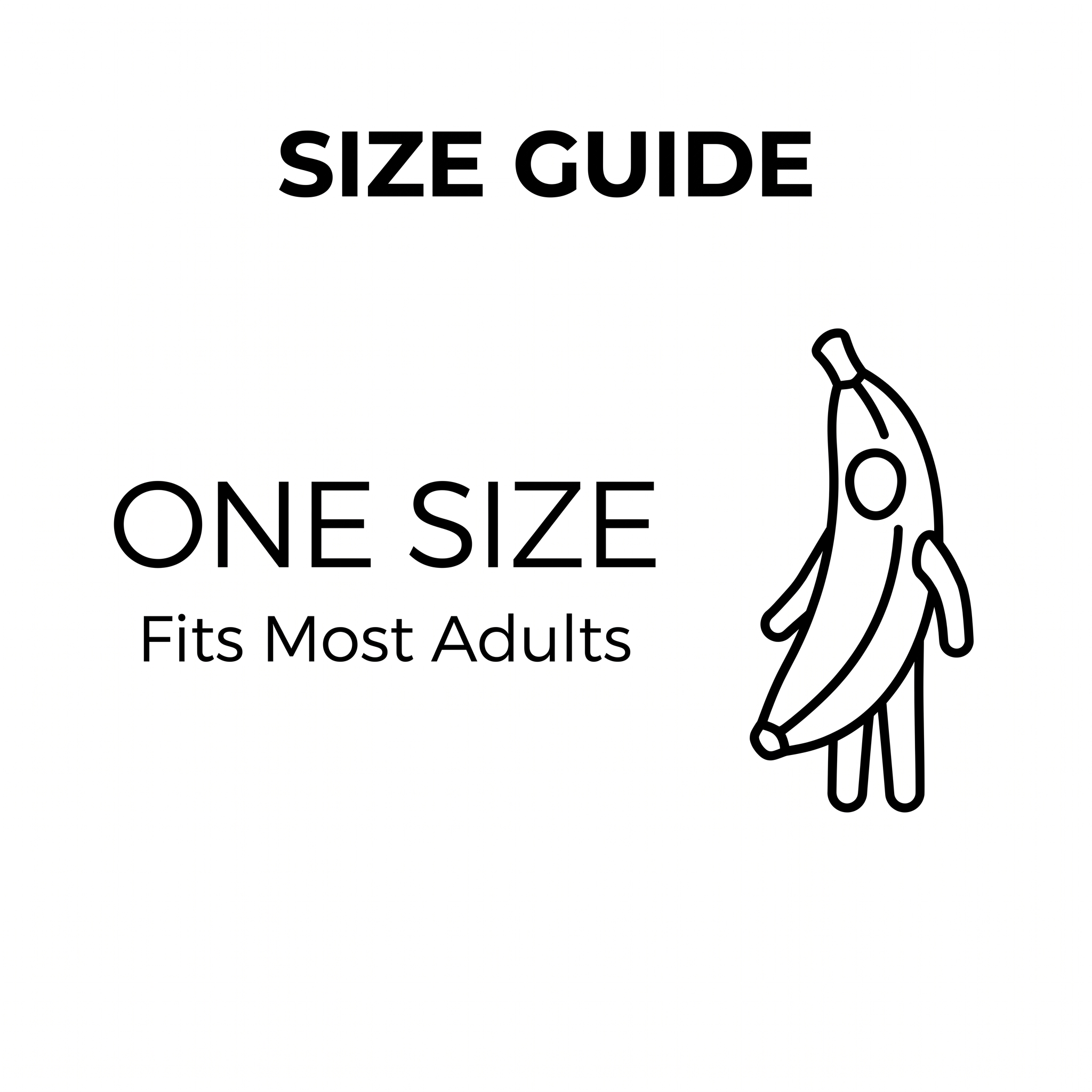 Size guide - One Size Fits Most Adults