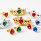Jeweled tiaras and costume jewelry accessories detail