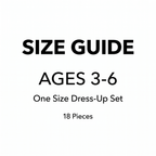 Size guide - Ages 3-6, 18 Pieces