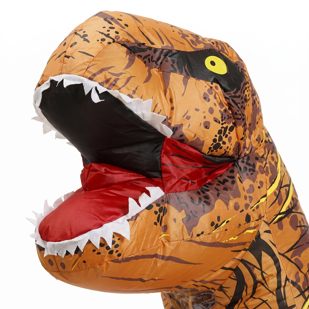 Inflatable T-Rex head detail - open mouth and teeth