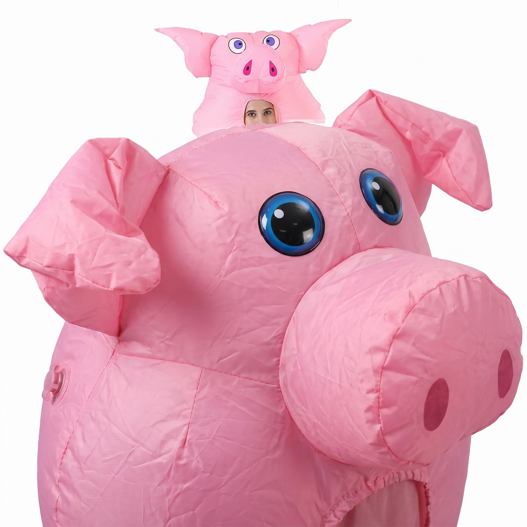 Inflatable pig head detail - ears, snout and eyes