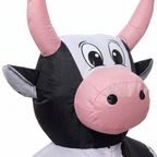 Inflatable cow head detail - horns, ears and snout