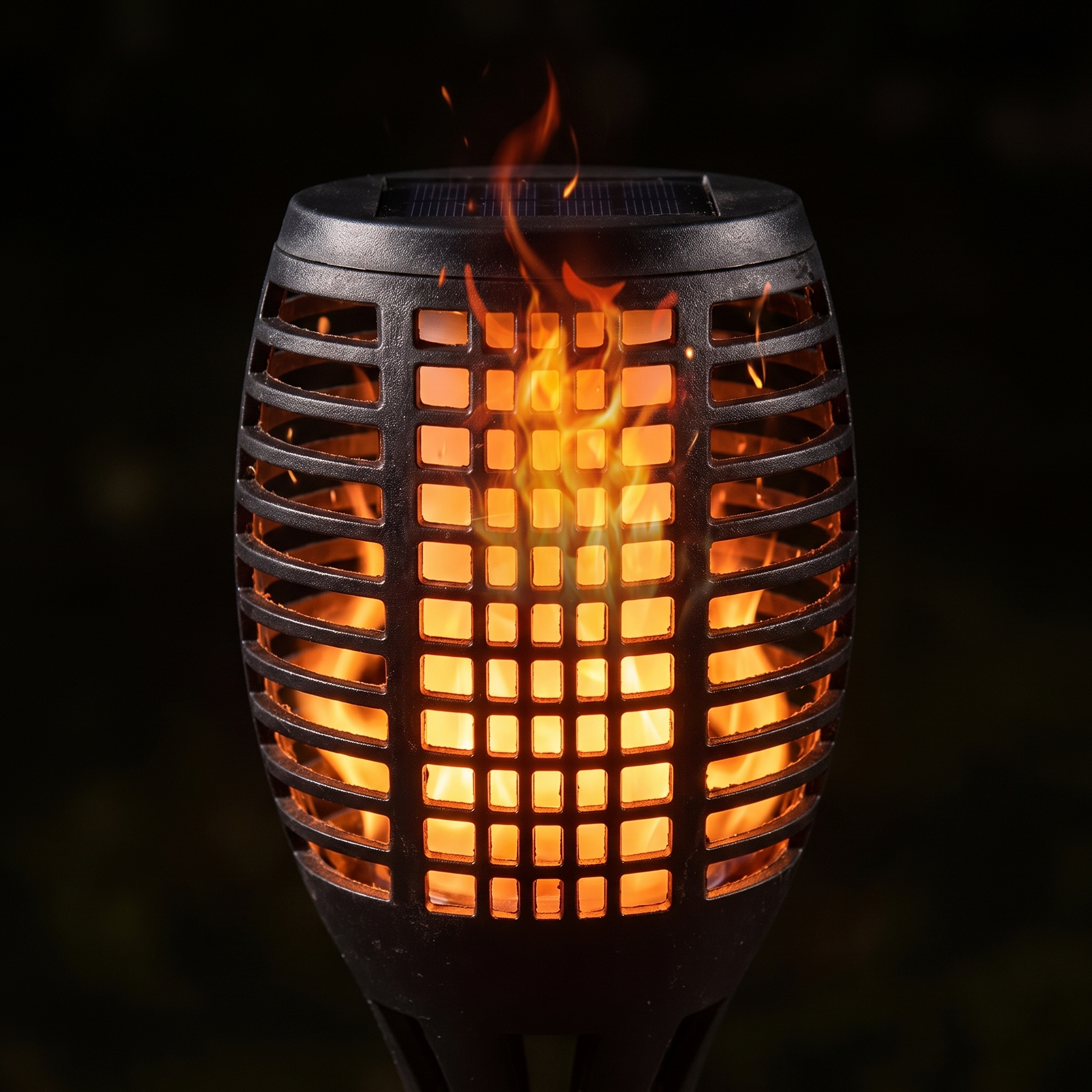 Close-up of the dancing flame effect
