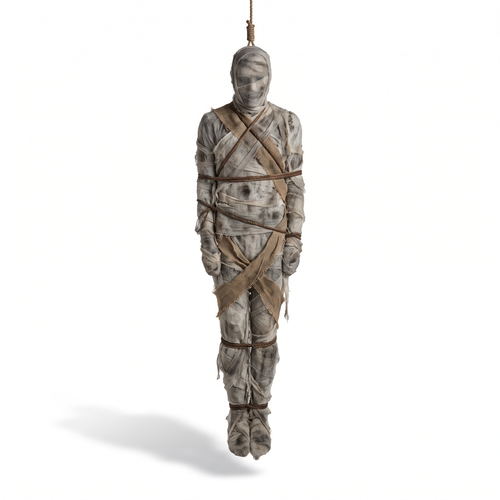 5 ft hanging wrapped corpse Halloween prop