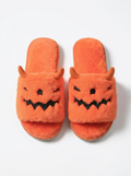Pumpkin monster plush slippers white hero