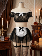Maid costume on a dress form