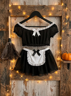 Maid costume on a boutique hanger