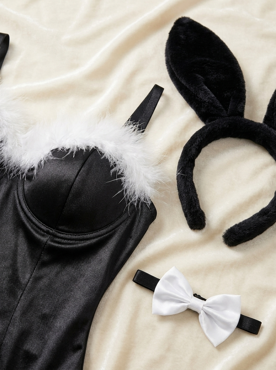 Bunny bodysuit and ears detail
