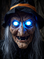 Witch glowing light-up eyes detail
