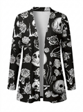 Skull print cardigan white hero