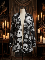 Skull cardigan on a dress form