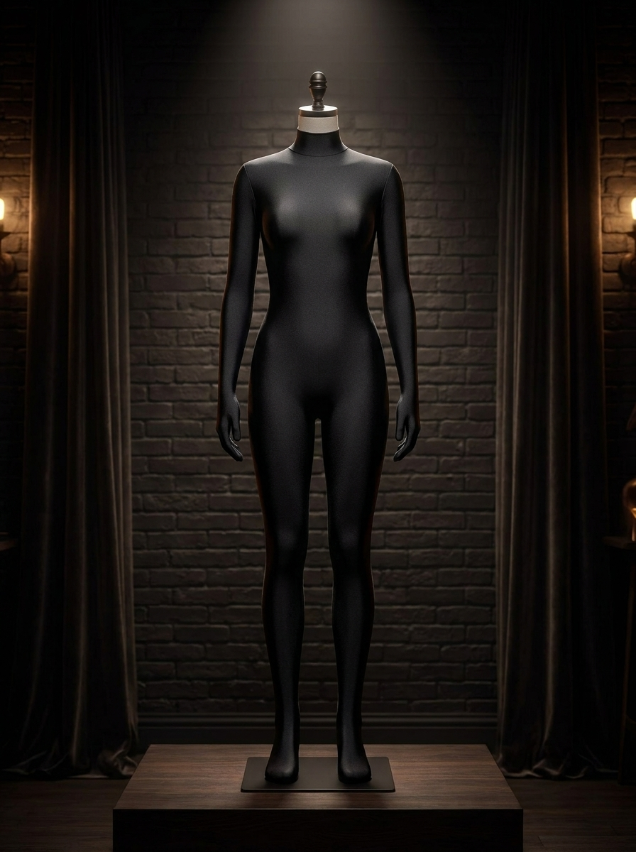 Zentai suit on a dress form