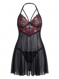 Rose lace nightgown white hero