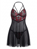 Rose lace nightgown white hero