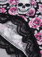 Lace trim and print detail