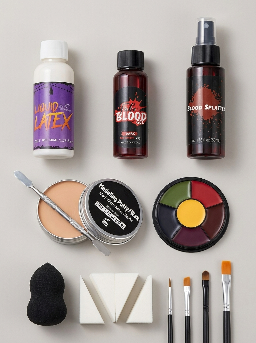 Halloween SFX makeup kit components