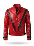 Red pop king Thriller jacket white hero