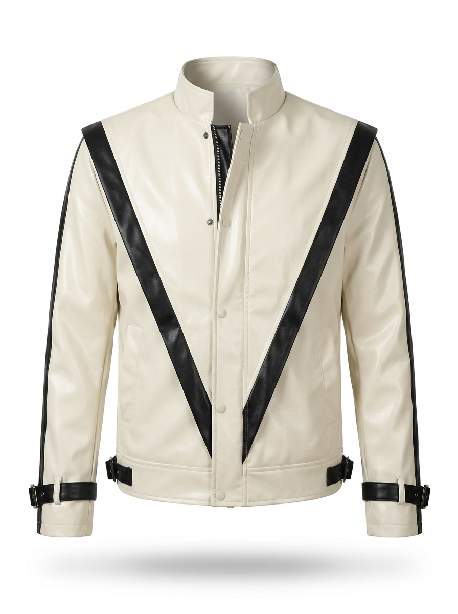 White pop king Thriller jacket white hero