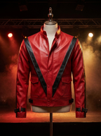 Red jacket on a concert stage