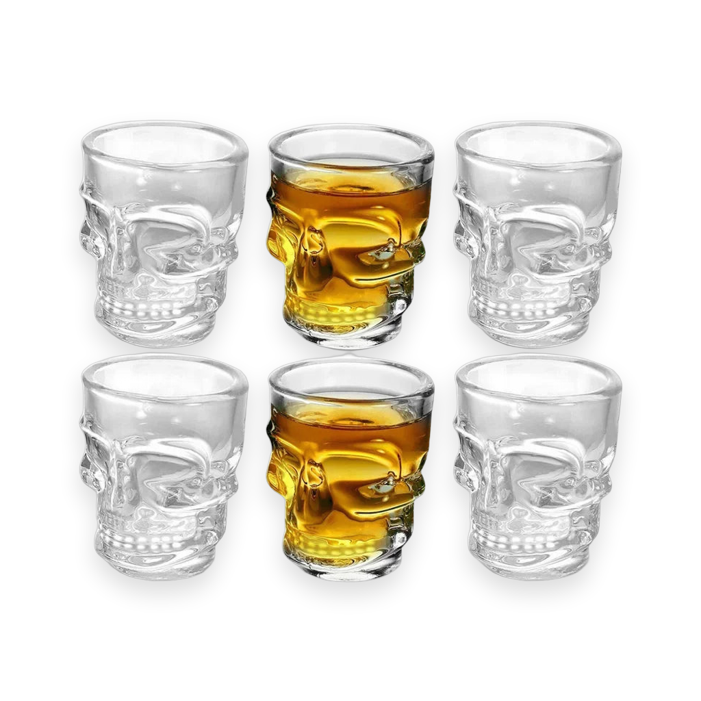 Skull Shot Glasses - white background