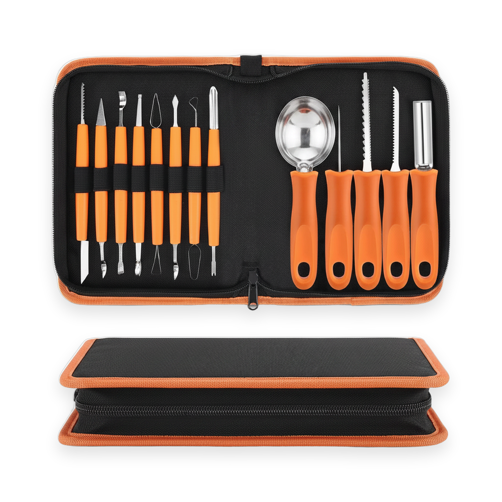 Pumpkin Carving Kit 13 piece - white background