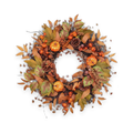 Fall Wreath with pumpkins - white background