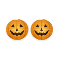 Halloween Paper Pumpkin Lanterns 2 Pack - white background