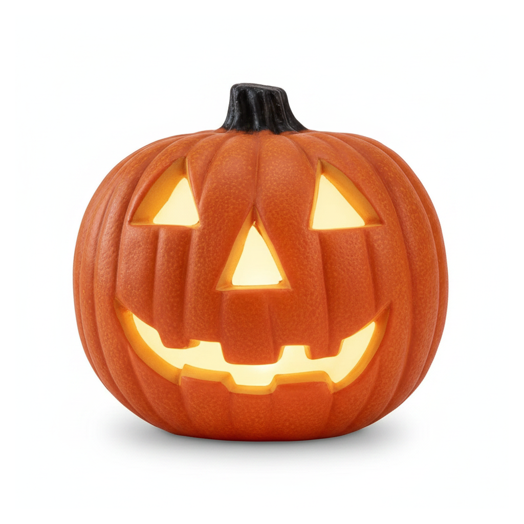 Light-Up LED Pumpkin Lantern - white background