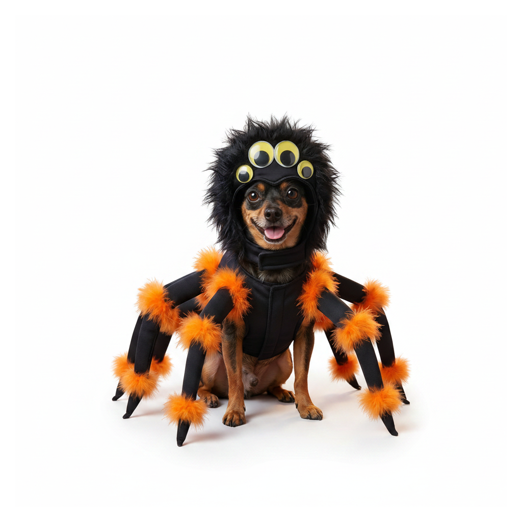 Spider Pup Dog Costume - white background