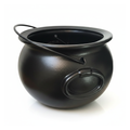 8 inch Black Witch Cauldron Candy Bucket - white background