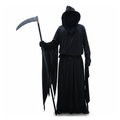 Grim Reaper Costume with Scythe - white background