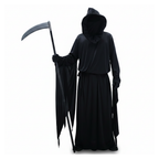 Grim Reaper Costume with Scythe - white background