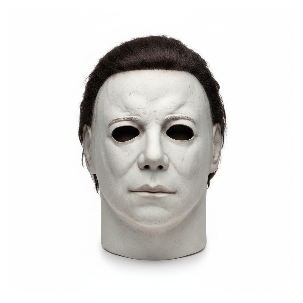 Scary Latex Full-Head Horror Mask - white background