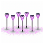 Halloween Solar Pathway Lights Purple - white background