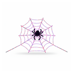 Giant Halloween Spider Web Lights 23ft - white background