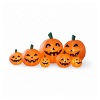7ft Inflatable Connected Pumpkins - white background