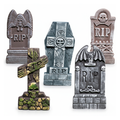 Halloween Foam Tombstones 5 Pack - white background