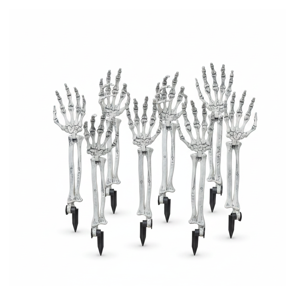 Skeleton Hand Yard Stakes - white background