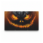 Halloween garage door banner on white